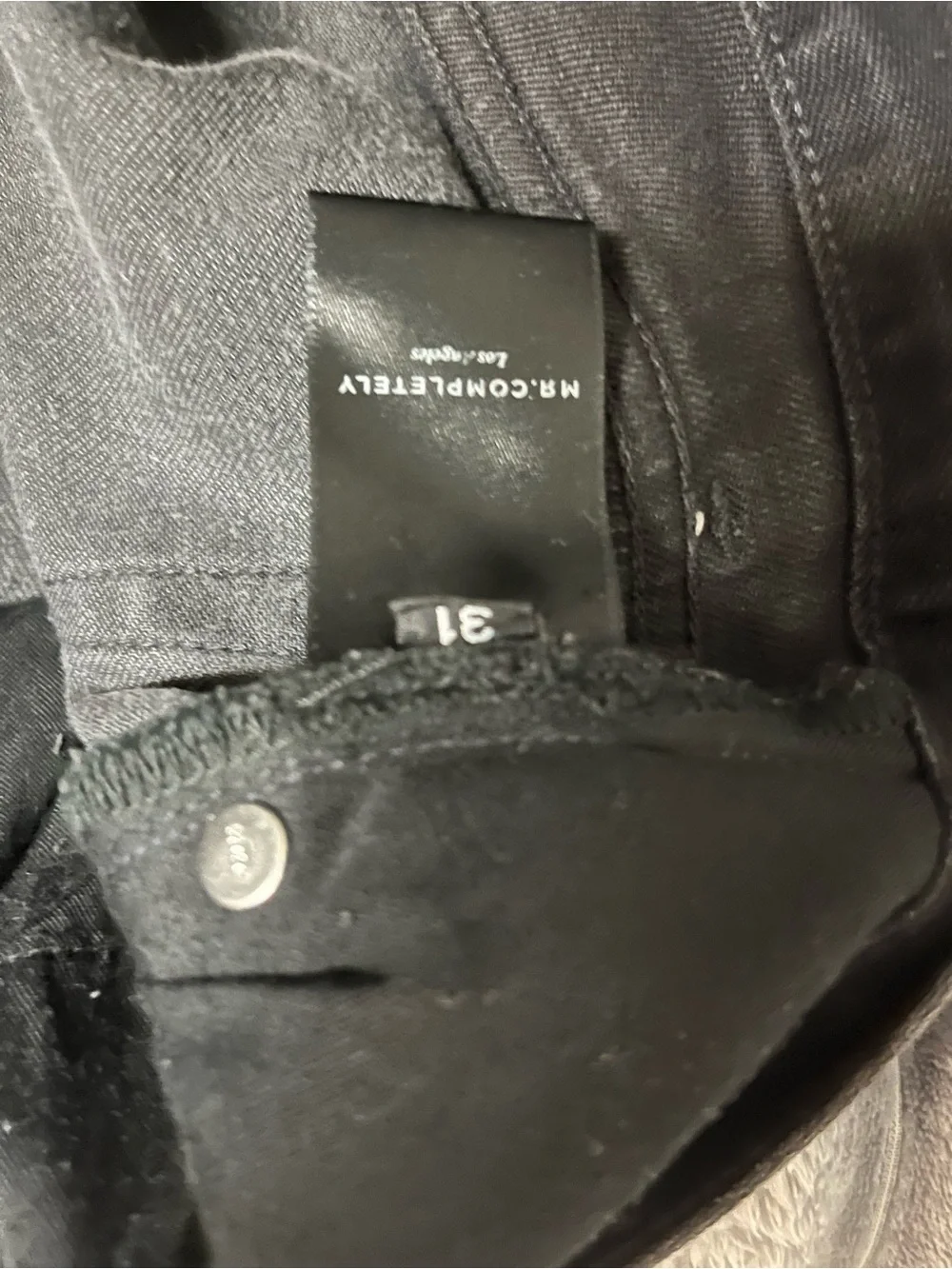 NWOT mr. completely  Black Slim Jeans - Classic Everyday Style distressed rare